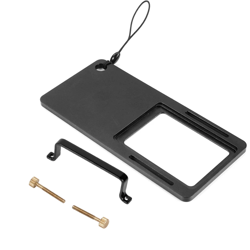 Алюминиевый ручной шарнирный держатель для телефона монтажный адаптер для DJI OSMO Action camera Switch Plate Board для Gopro Hero 7 6 5 4 3+/eken/YI - Цвет: black