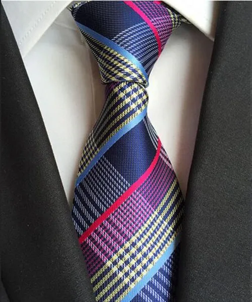8 см галстуки в клетку Пейсли для мужчин Классические деловые Цветочные жаккардовый шелк роскошный свадебный галстук для жениха зажим для галстука - Цвет: Y131