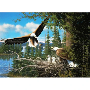 

NEW 5D DIY Diamond Painting "Hunting Eagle Homing" Diamond Embroidery Cross Stitch Needlework Full Drill Home Decoration GT