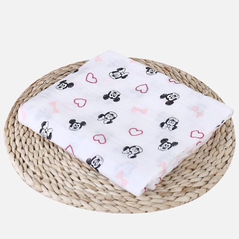 

100% Muslin Cotton Blankets Cartoon Unicorn Patterns Multi-use Newborn Swaddle Muslin Infant Gauze Both Towel Baby Warp