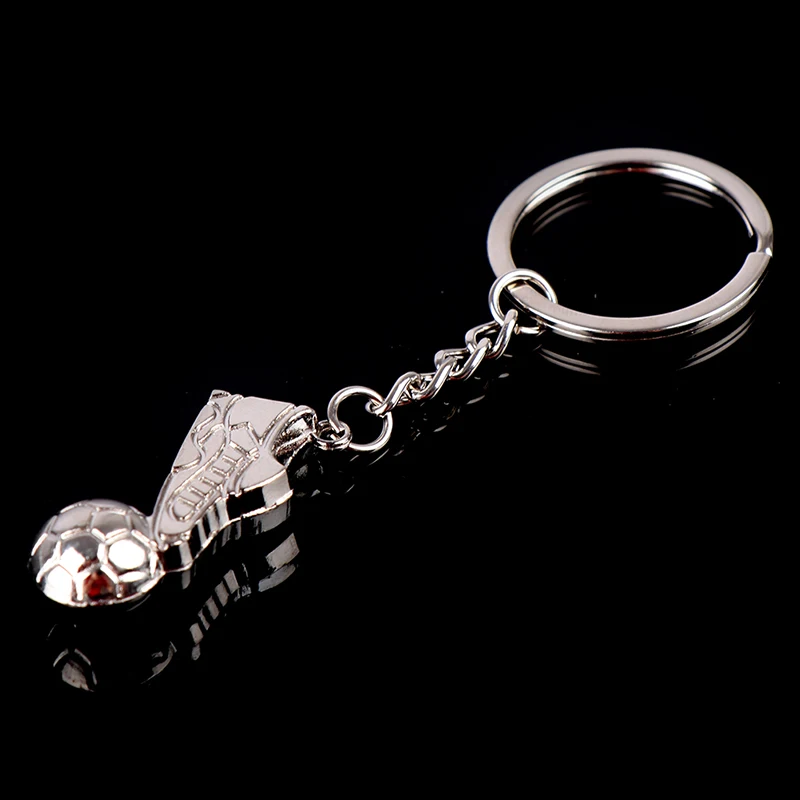 1Pc Creative Soccer Shoe Pendant Key Rings Keychain Silver Color football Key Chain