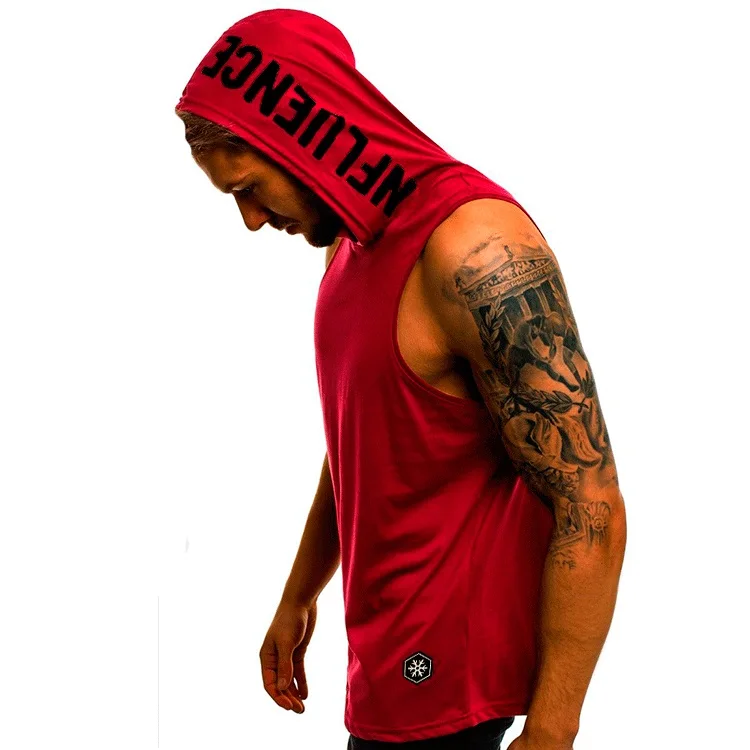

Free Shipping Size S-3XL Men's 2019 New Summer Casual Top Vest Men's Slim Breathable Sleeveless Hooded Tank Tops