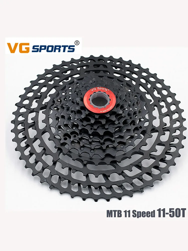 

VG Sports 11 Speed Ultra Light Mountain Bike Cassette style Freewheel Bicycle Parts 11 Speed 11-50T 363g Black