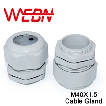 M40* 1,5 IP68 водонепроницаемый нейлоновый Пластиковый кабель ввод белый разъем подходит для 22 мм до 32 мм кабель провода 4 шт./упак