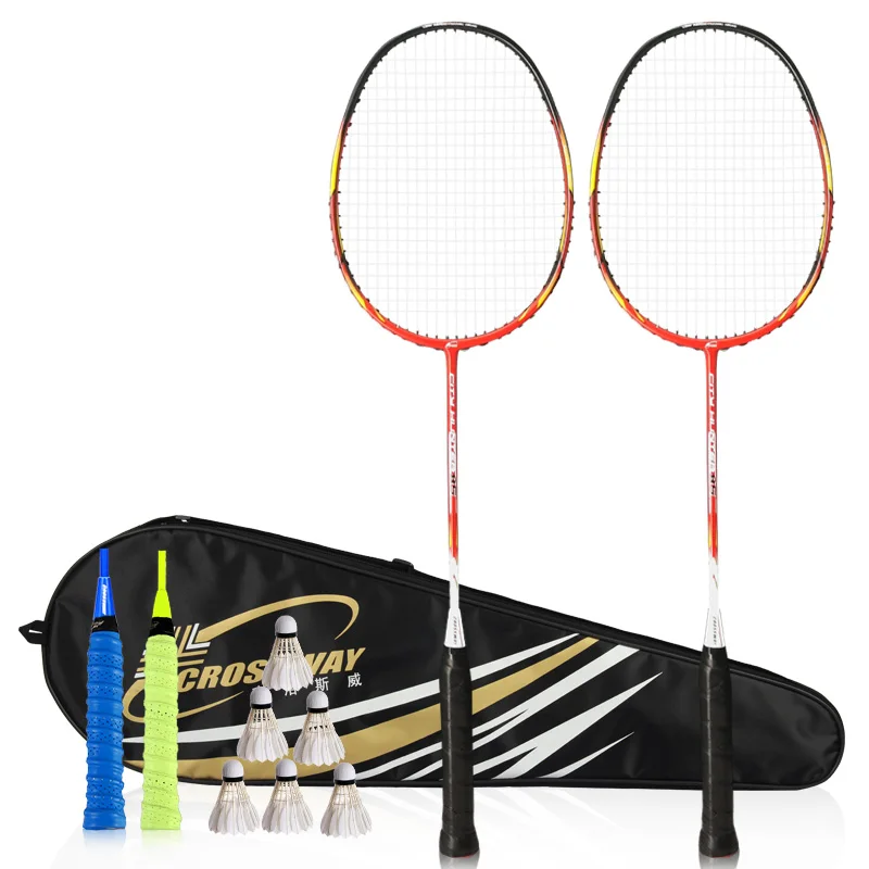 Raqueta de bádminton 2018 peso ligero bádminton 28LBS deportes bádminton raqueta 100% raqueta de Bádminton de carbono con bolsa