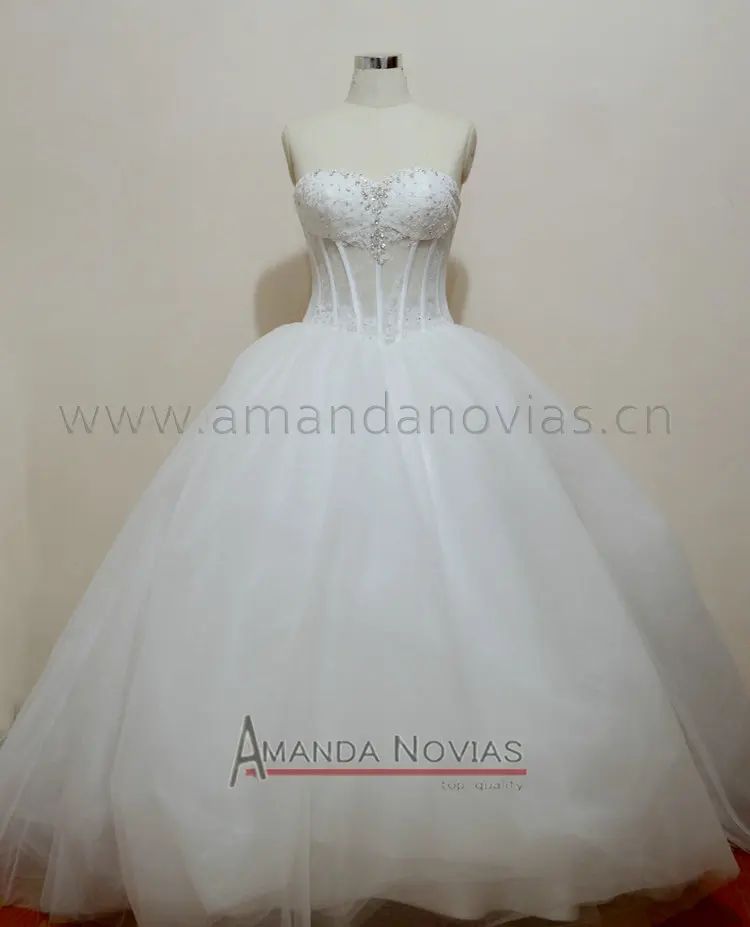 

2018 Amanda Novias Real sample Sexy Ball Gown Vestido De noiva Wedding Dress Robe De Marage Vestidos wedding dresses