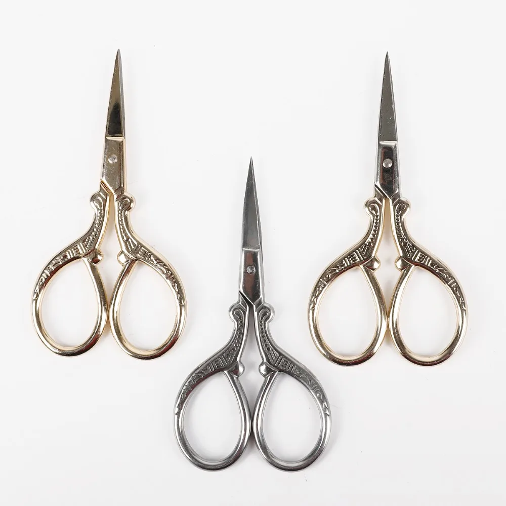 

1pcs Exquisite Stainless Steel Antique Scissors European Retro Classic Craft Sewing Handicraft Scissor DIY Stitch Home Tool