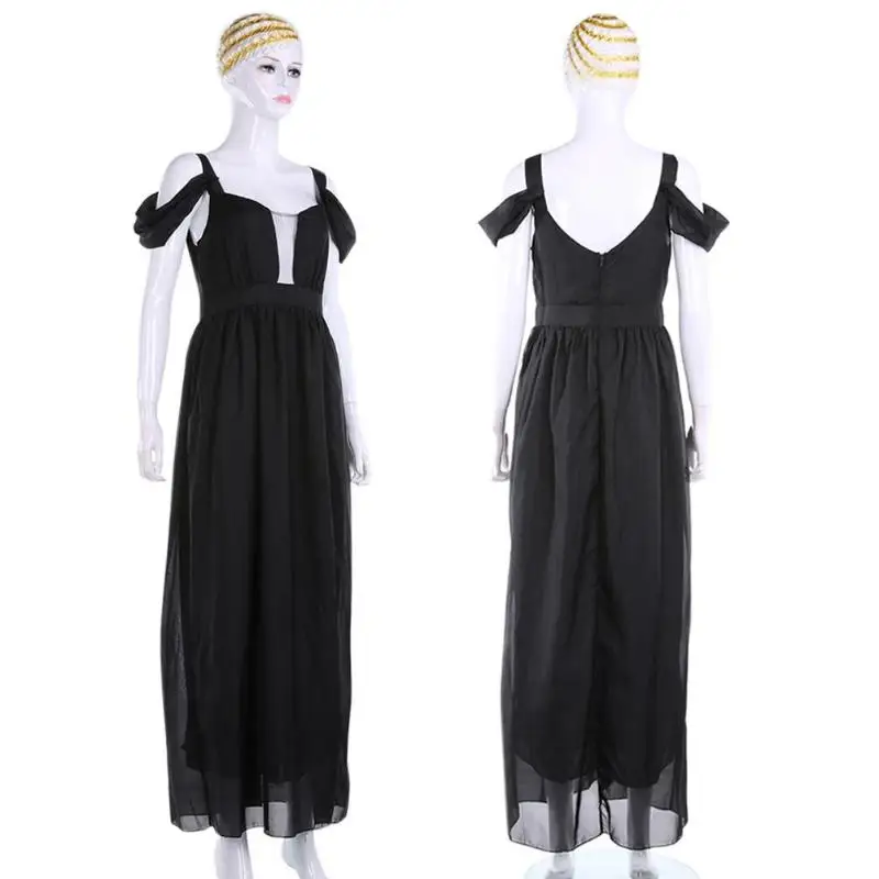 2018 Для женщин летние длинное платье Vestido макси Элегантные Шифон с открытыми