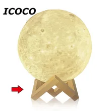 Съемный Гладкий твердый деревянный кронштейн для лунообразной лампы держатель шаровой формы световая подставка База Луна световые фитинги 2 размера