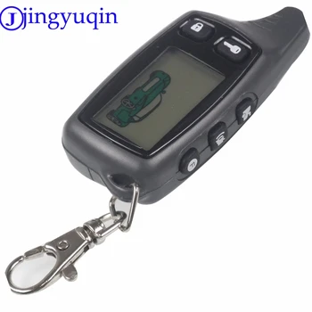 

jingyuqin Remote For Tomahawk TW9010 LCD Remote Controller Two Way Car Alarm System Russian 9010 keychain Fob