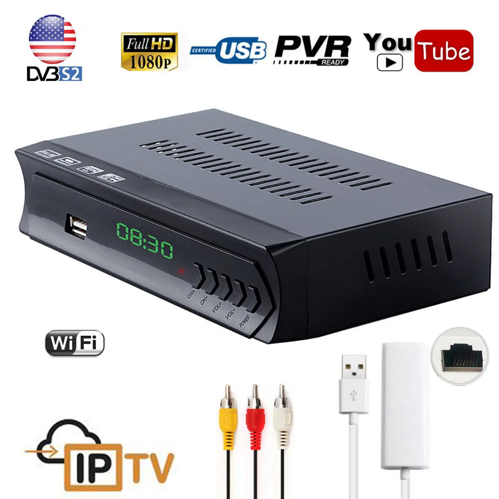 

KOQIT FTA DVB-S2 HD AC3 Audio Digital Satellite Receiver m3u IPTV Combo Player Youtube CS Cline Newcam Biss vu USB 3G RJ45 Wifi