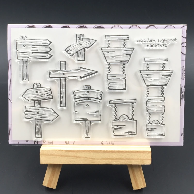 

ZFPARTY Signpost Transparent Clear Silicone Stamps for DIY Scrapbooking/Card Making/Decorative sheets