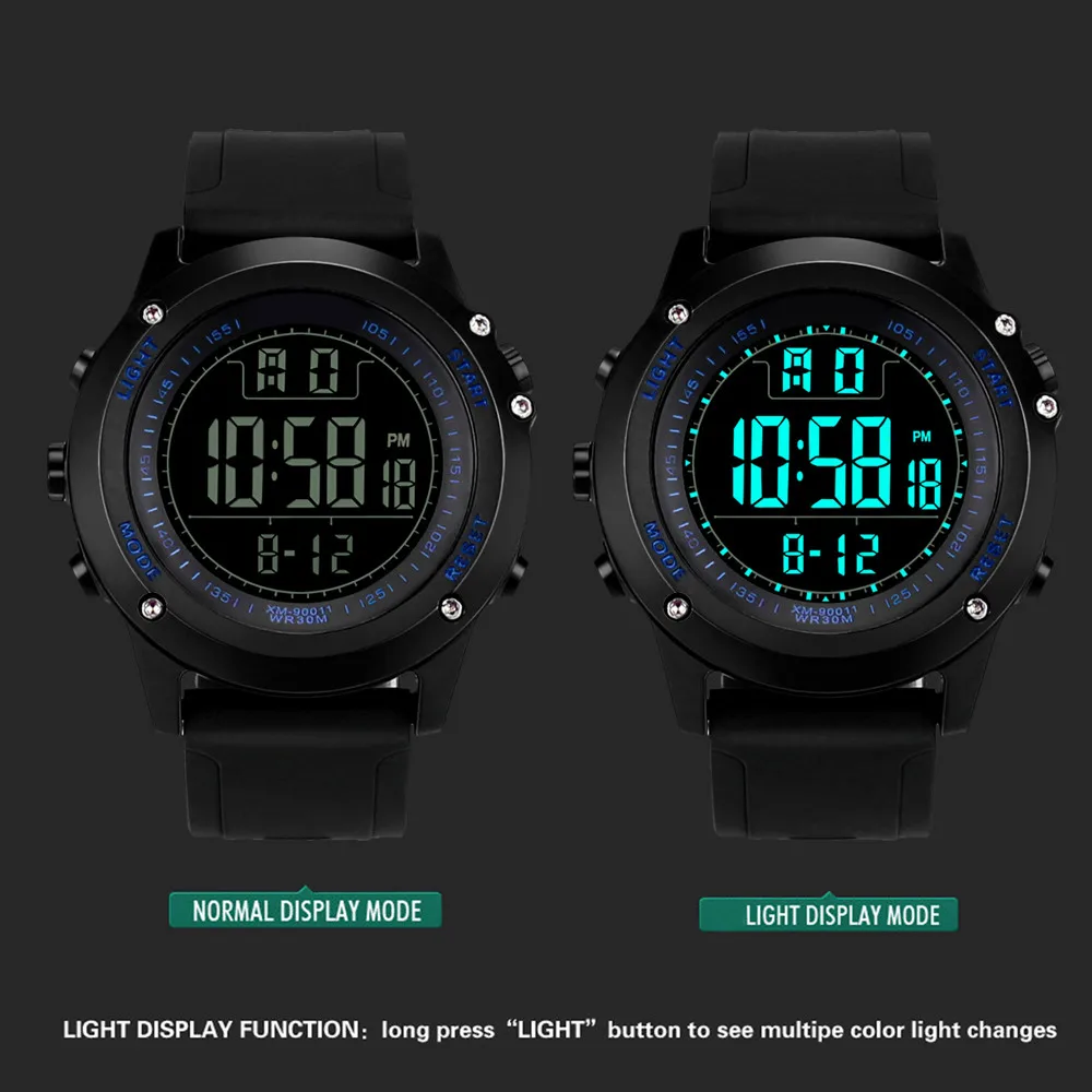 Мужские спортивные часы, цифровой светодиодный, водонепроницаемые наручные часы, роскошные мужские и женские цифровые военные армейские элегантные мужские часы