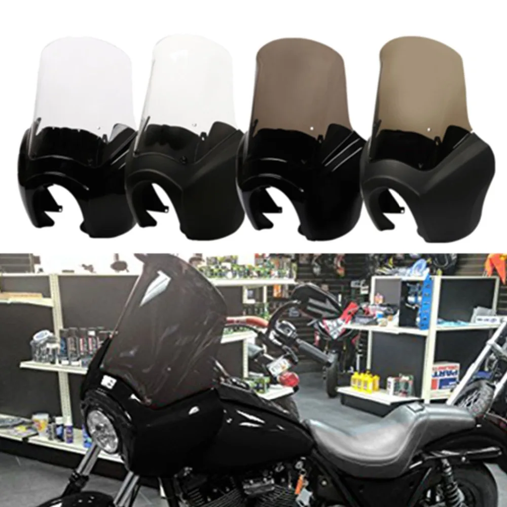 

Headlight Front Fairing Cover with 15'' Clear/Smoke Windshield For Harley Dyna Wide Glide FXDXT T-Sport 2006-2017