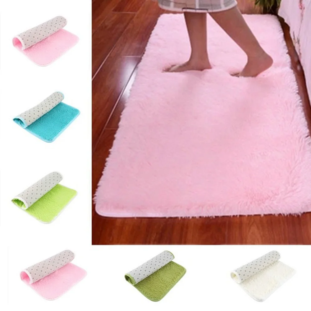 

40*60*3cm Plush Shaggy Soft Carpet Area Rugs Slip Resistant Floor Mats For Parlor Living Room Bedroom Home Supplies #704