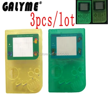 

3PCS/LOT Luminous Glow Multi-Color Repair Plastic Shell Housing Game Console For GBGameboy GBO DMG Boy Handheld W/ Rubber Pads