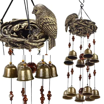 

Birds Nest Wind Chime Bell Window Hanging Garden Ornament Home Decor TB Sale