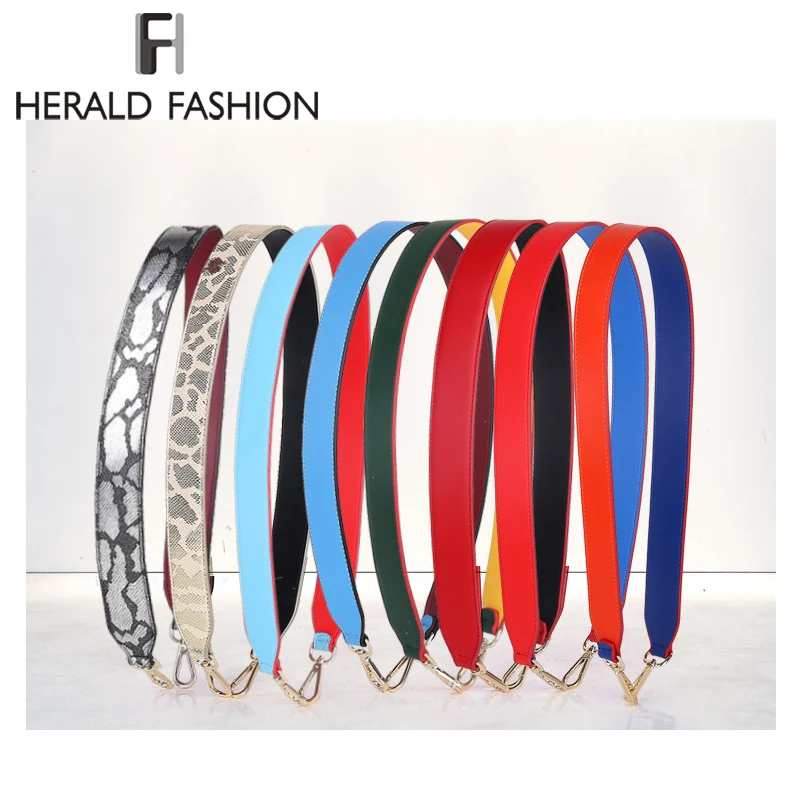 Herald Fashion Quality Leather Handbag Accessories Strap Vintage Wide