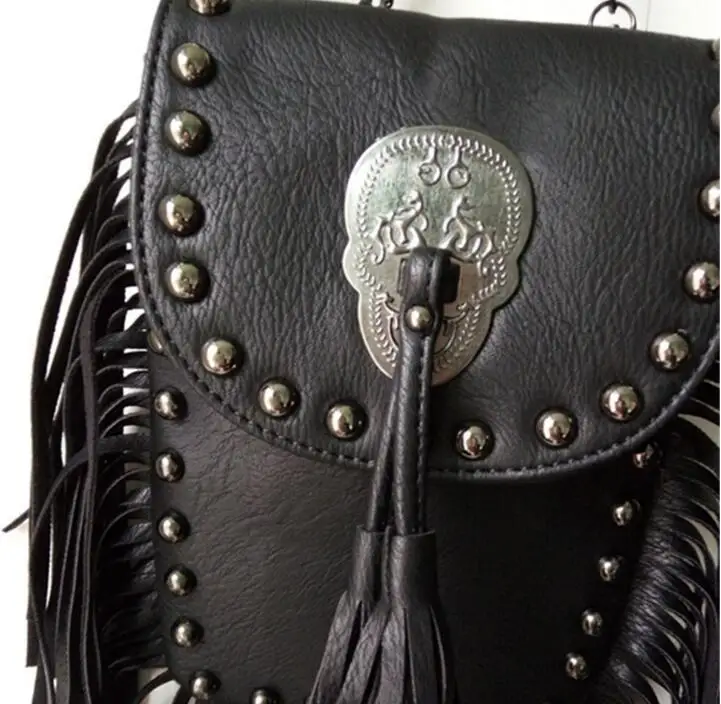 New Vintage Bohemian Fringe Messenger Crossbody Bag Purse Women Tassel Boho Hippie Gypsy Fringed Tote Handbag Womens (31)
