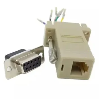 

Wholesale 100Pcs/lot rs232 DB9 Female to RJ45 Female RS232 Modular Adapter FreeShipping