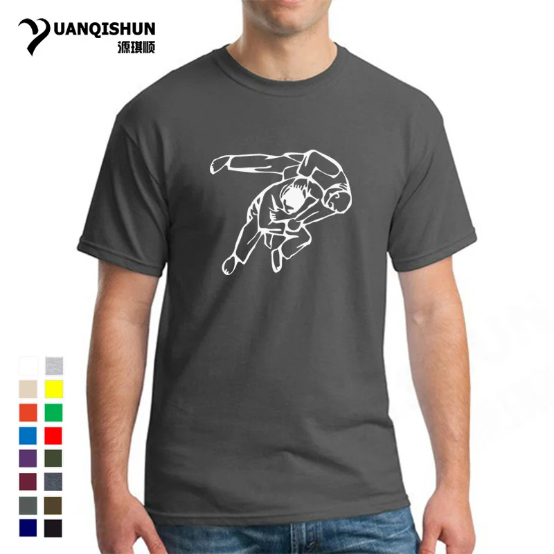 New Design Judo Way Jujitsu T-shirt Top High Quality 16 Colors Pure Cotton Men T Shirt Boutique Short sleeves Tops Tee XS-3XL | Мужская
