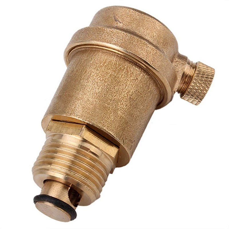 

1/2" Brass Air Vent Valve Automatic Air Pressure Vent Valve for Solar Water Heater Pressure Relief Value Hardware Tools