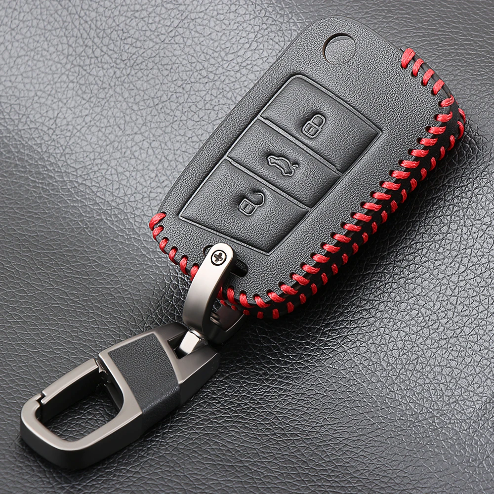 Car Leather Key Case Key Bag Key Cover For Volkswagen Golf 7 Mk7 Tiguan