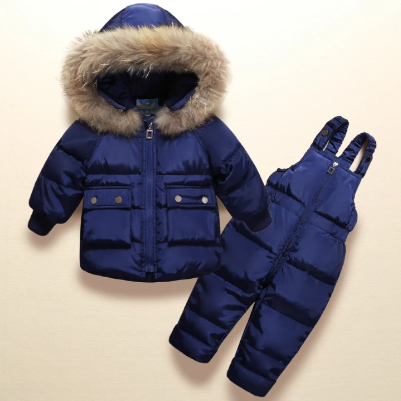 Baratos 2019 conjuntos de ropa para niños de invierno chaqueta de plumón de pato caliente para Niñas Ropa para niñas abrigo para niños ropa de nieve para niños traje de niños