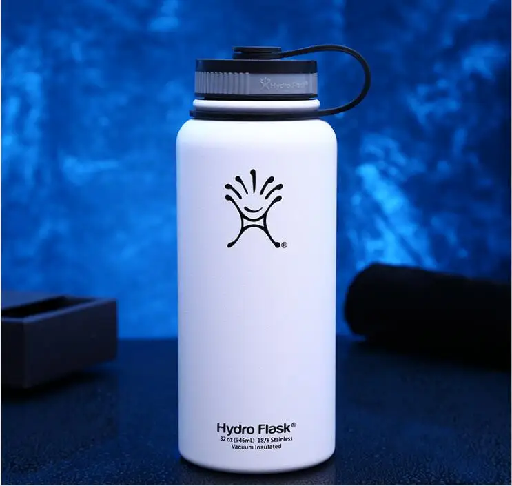 

New Arrivals Best-Selling Hydro Flask With 32 OZ Stainless Steel Outdoor Vacuum Heat Preservation Pot Water Bottles White Color