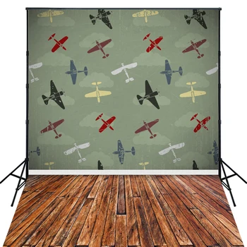 

4X6ft Art Fabric Airplane Theme Photo Backdrop For Kids Photo Shoots D7540