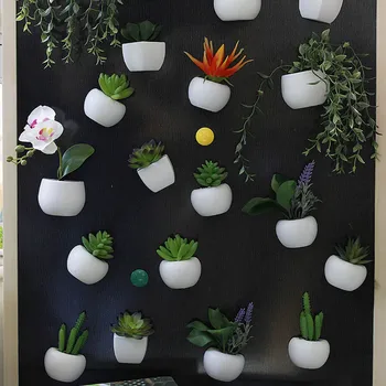 

Artificial Flower Succulent Plant Refrigerator Sticker Bonsai Magnet GreenPlant