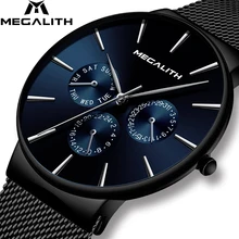 *#Best Price Wholesale Price MEGALITH Watch Mens Sports Waterproof Watches Top Brand Luxury Mesh Strap Chronograph Date Quartz Watch For Men *#Best Price Wholesale Price MEGALITH Watch Mens Sports Waterproof Watches Top Brand Luxury Mesh Strap Chronograph Date Quartz Watch For Men