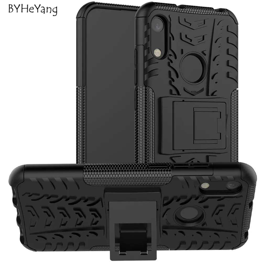 

For Huawei Y6 2019 Case TPU+PC Silicone Kickstand Cover Armor Case for Huawei Y6 Prime Pro 2019 Y 6 2019 MRD-LX1 MRD-LX1F Cover