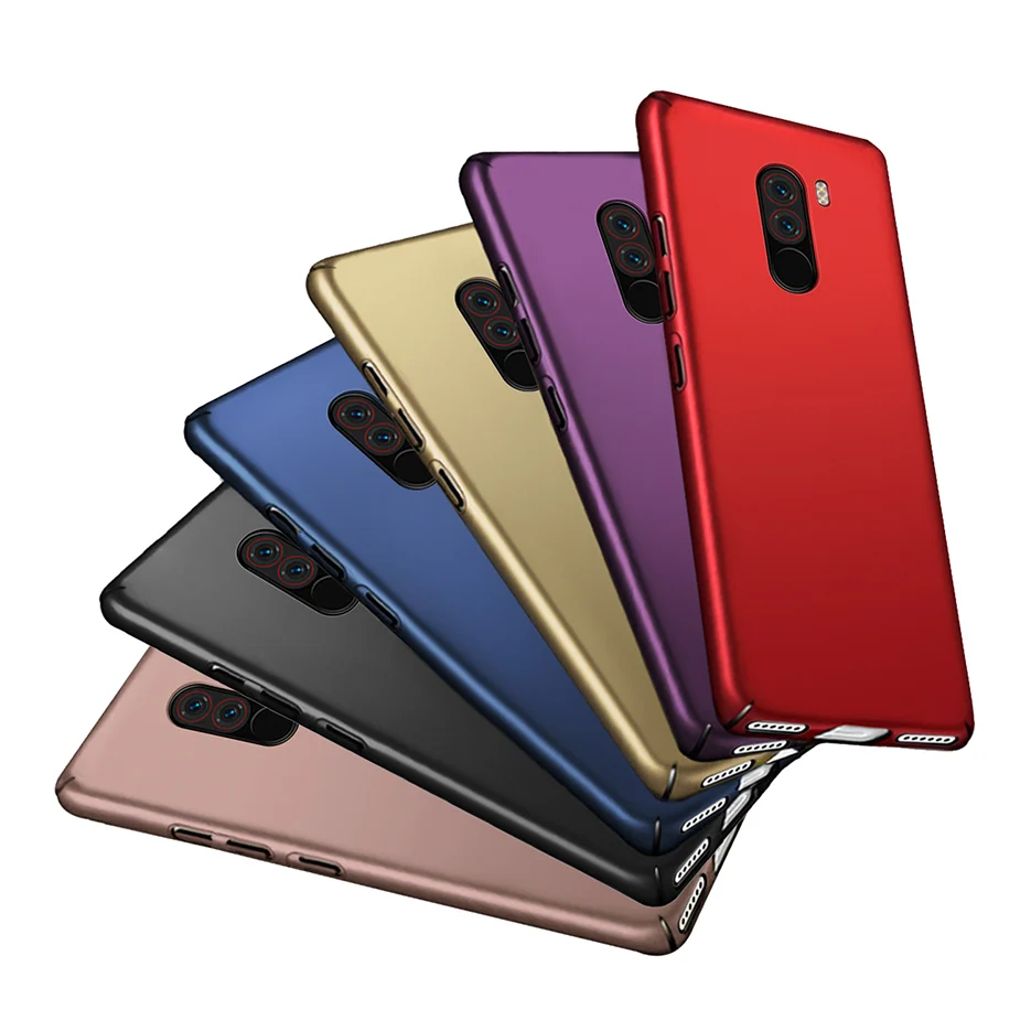 Для Xiaomi Pocophone F1 чехол матовый жесткий пластиковый ультра тонкий для PocoPhone Poco