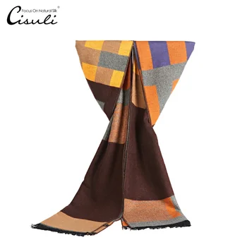 

100% Silk Velvet Winter Men Scarf 30cmX180cm New Desigual Unisex Scarf Winter Scarf and Shawl Fashion Warm Winter Men Scarf 37