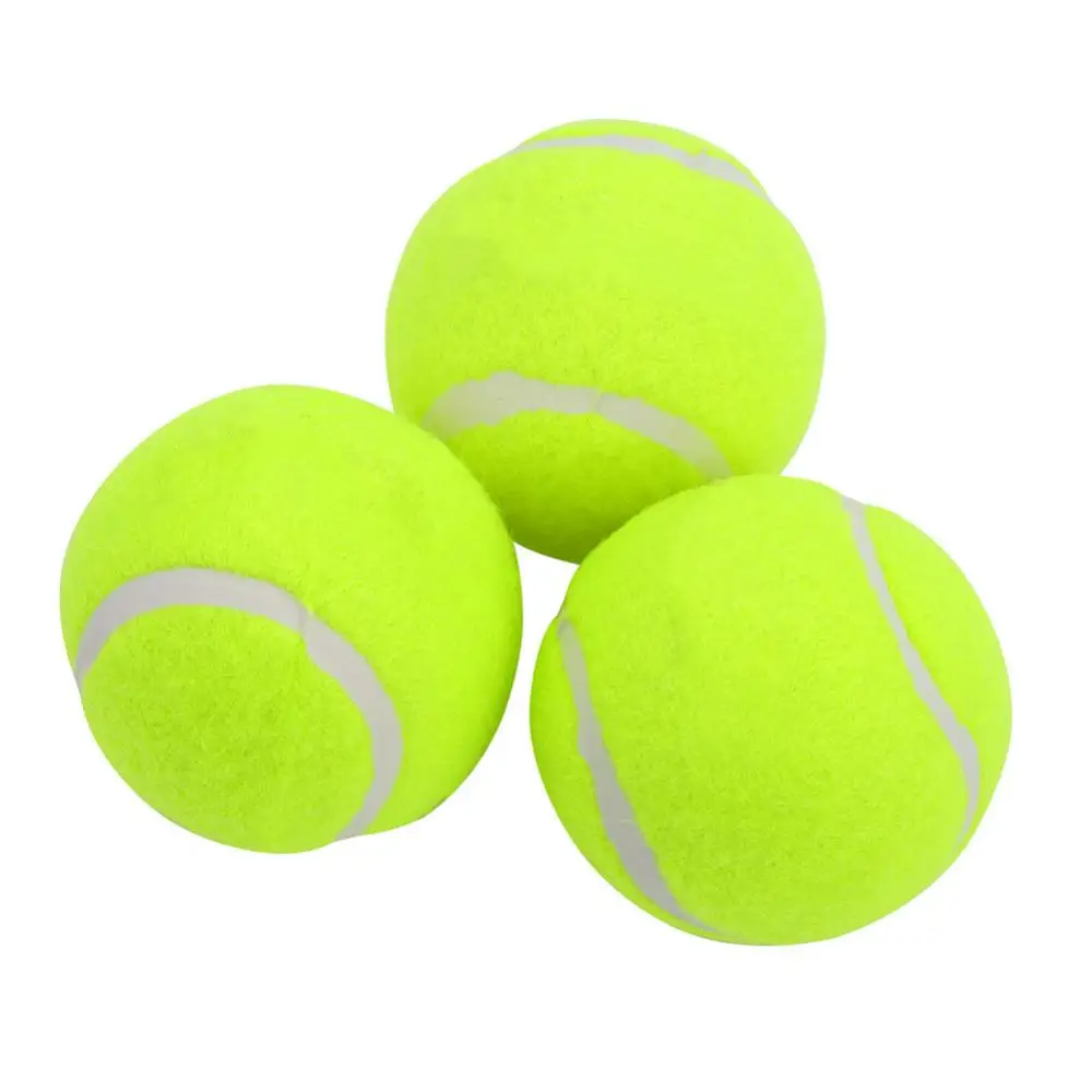 3 шт. Высокая устойчивость резиновая теннисные мячи обучение прочный теннисный мяч практике для спортивных соревнований учений