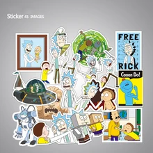 30 35 45pcs DIY Waterproof Western Animation Drama Rick and Morty Funny Sticker Decal For Car