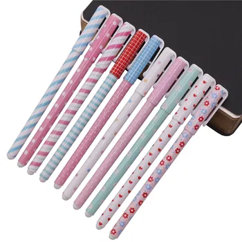 

10 Pcs/lot Color Gel Pen Kawaii Stationery Korean Flower Canetas Escolar Papelaria Gift Office Material School Supplies