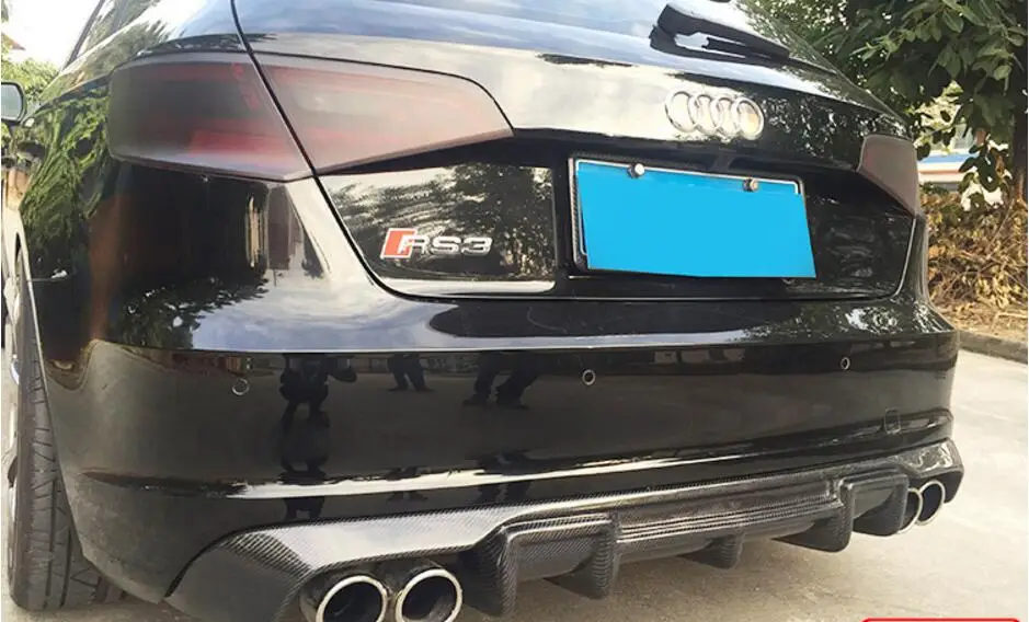 JINGHANG углеродного волокна задний бампер губы, Авто диффузор Подходит для Audi A3 S3 RS3 хэтчбек