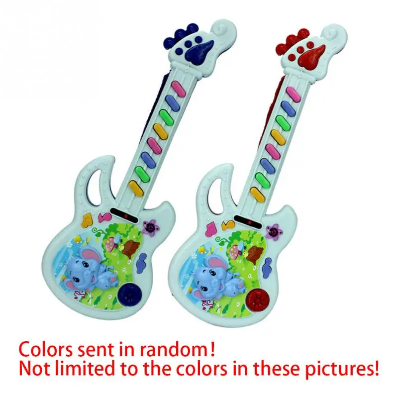 Детский акустический слон гитара музыкальный инструмент детская игрушка - Цвет: By random