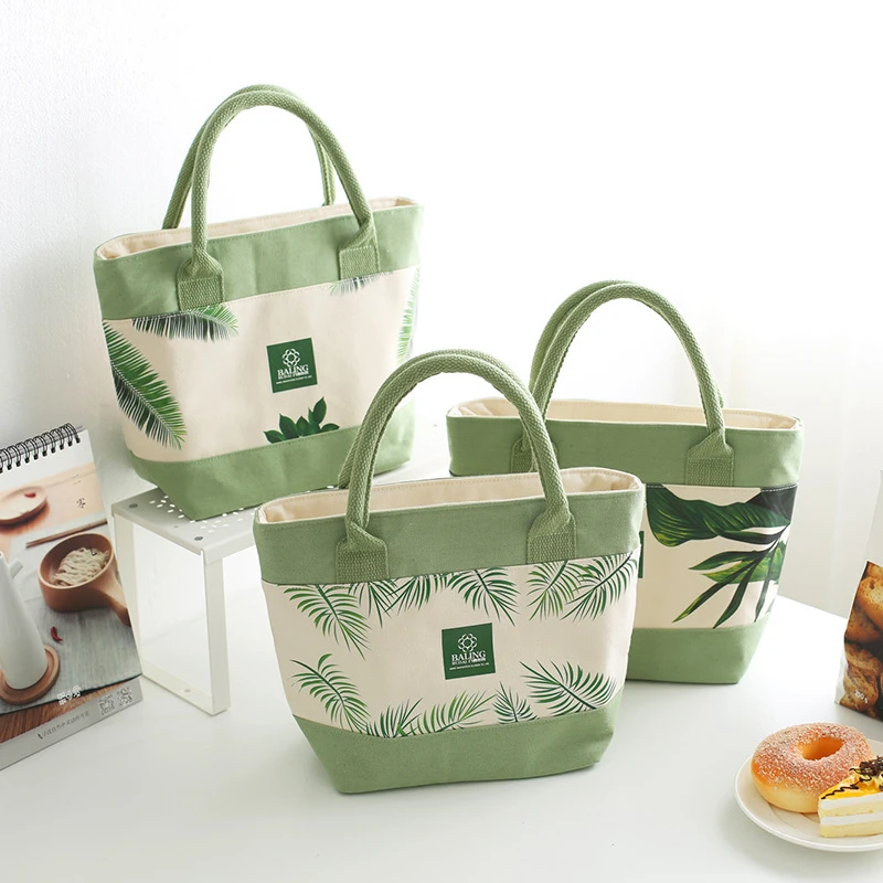 PACGOTH 2017 New Product Fresh Style Canvas Lunch Bags Thickening