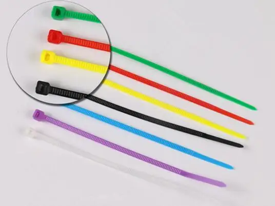 100 шт. 3*100 мм ширина 2,5 мм самоблокирующиеся пластиковые нейлоновые кабельные стяжки Кабельные петли на молнии для проводов аккуратные Ленточные цветные