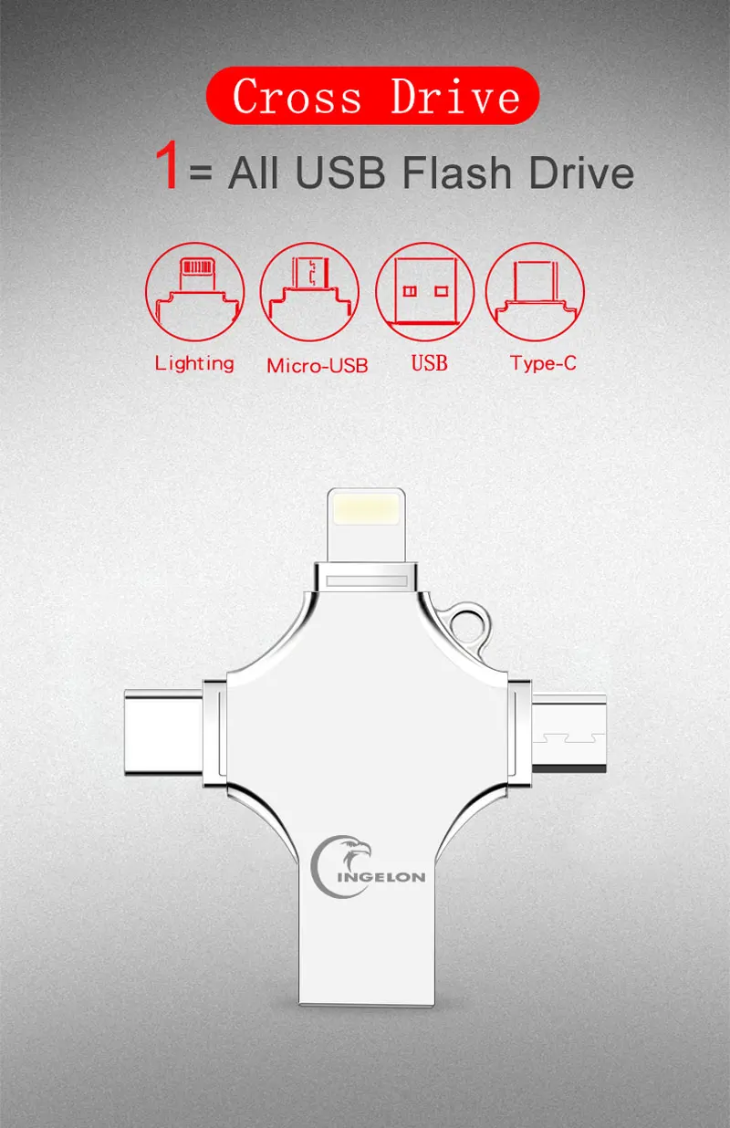 USB флеш-накопитель Ingelon объемом 256 ГБ, флеш-накопитель объемом 128 ГБ, фотостудия, OTG, Cle, USB, Прямая поставка, сделай сам, пользовательский музыкальный диск на ключ, 256 ГБ, для USB iphone