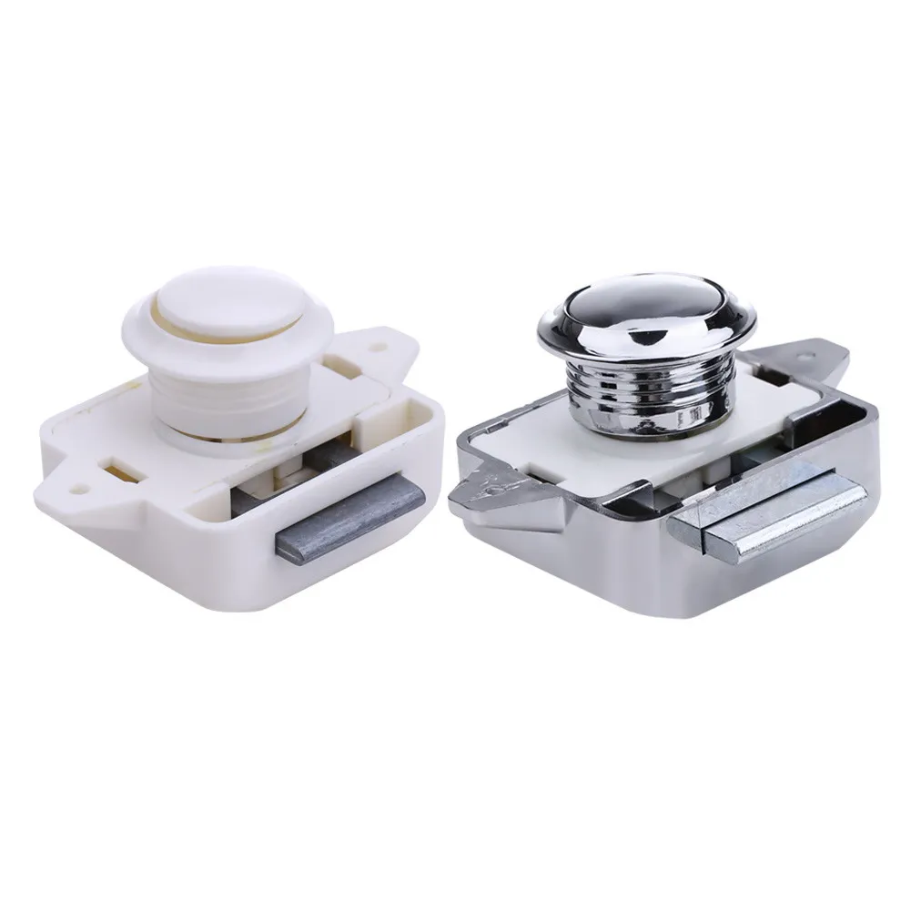 

Large Push Lock Button Catch Lock Furniture Cabinet Lock Cupboard Door Knob Camper Caravan Motorhome for Door Thickness 15-17mm