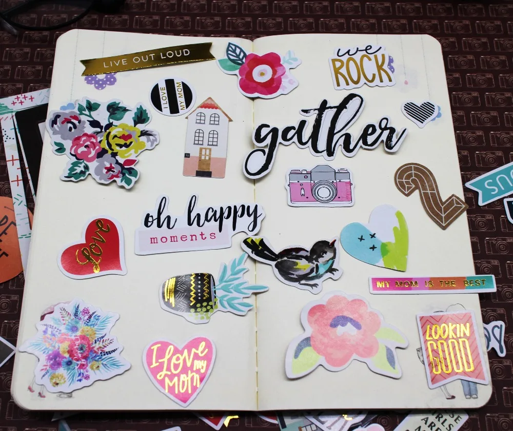 70 шт Любовь бумажные наклейки слова cardstock высечки для DIY скрапбукинга/Фотоальбом