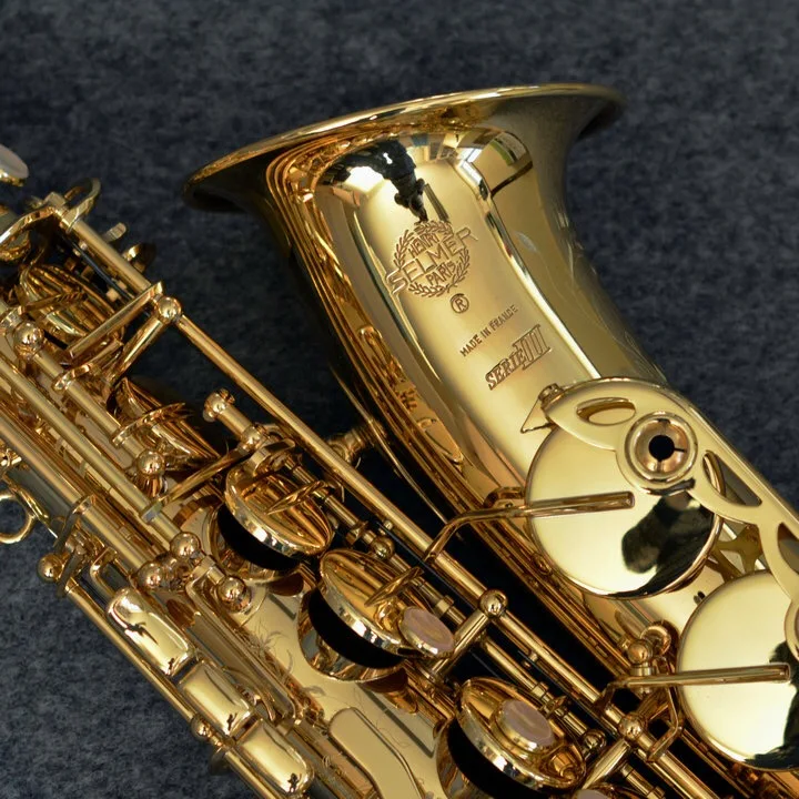 

French Alto Saxophone 803 Gold Lacquer Professional Sax Alto SERIE III Musical Instruments Professional Reeds Neck Mouthpiece