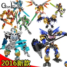 GonLeI marvel Super heroes Biochemical Warrior BionicleMask of Light Bionicle Tahu Ikir Bricks Building Block Toys