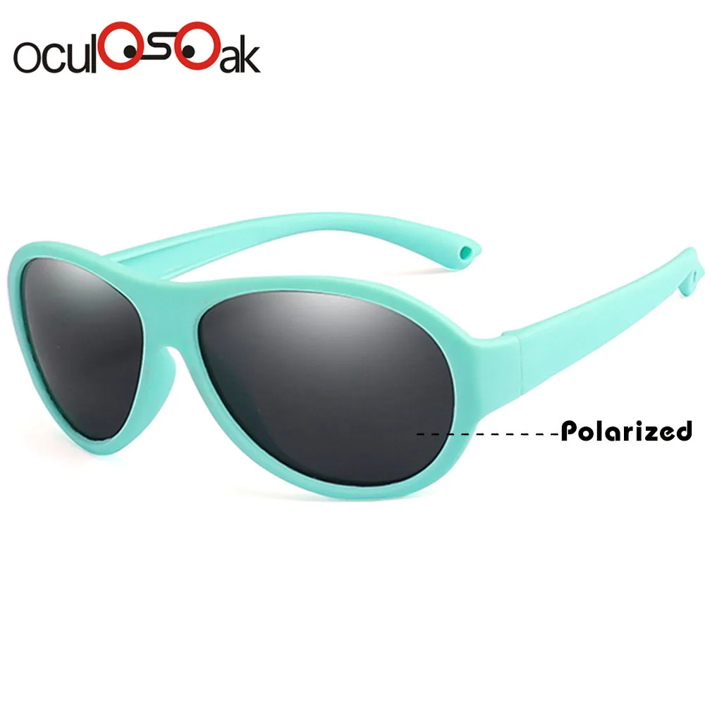 R02 green gray Детские солнцезащитные очки, брендовые солнцезащитные очки для маленьких девочек, поляризованные детские солнцезащитные очки, гибкая Защитная оправа, UV400, подарки на день рождения, Рождество - Цвет линз: R02 green gray
