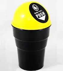 Автомобильный ящик для хранения мусора мусорный бак для Skoda Octavia Yeti Roomster Fabia Rapid Superb - Название цвета: Цвет: желтый