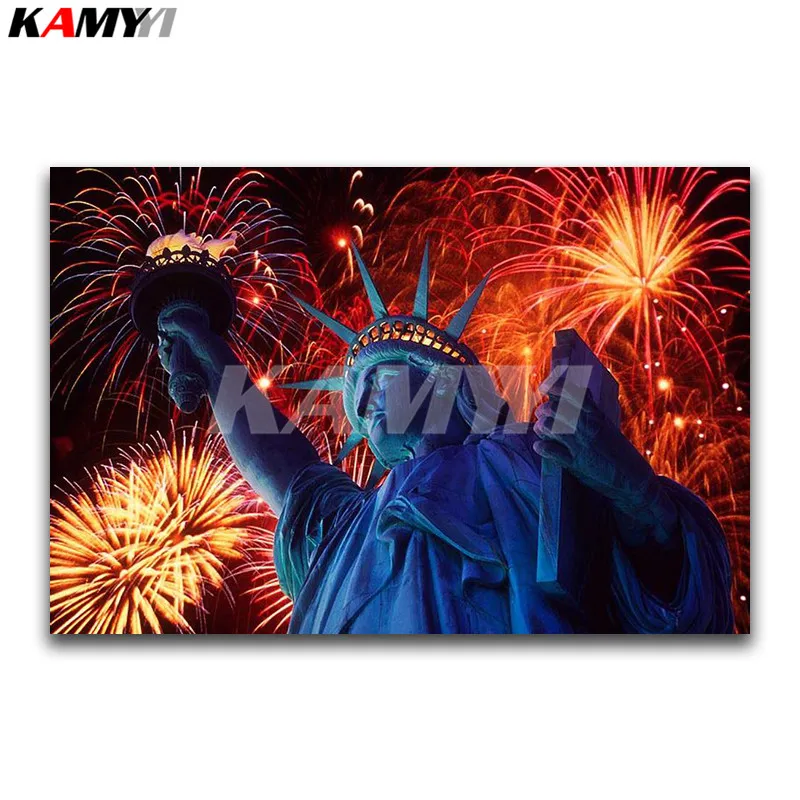 

DIY 3D Diamond painting US Full Round Diamond mosaic Goddess of Victory Full Square Diamond embroidery Cross stitch scenery